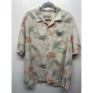 Tommy Bahama 100% Silk  Men's‎ XL  Button-Up Shirt Hawaiian Floral #41